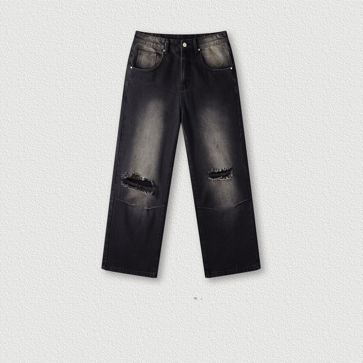 Men's Washed Monkey Gradient Ripped Jeans